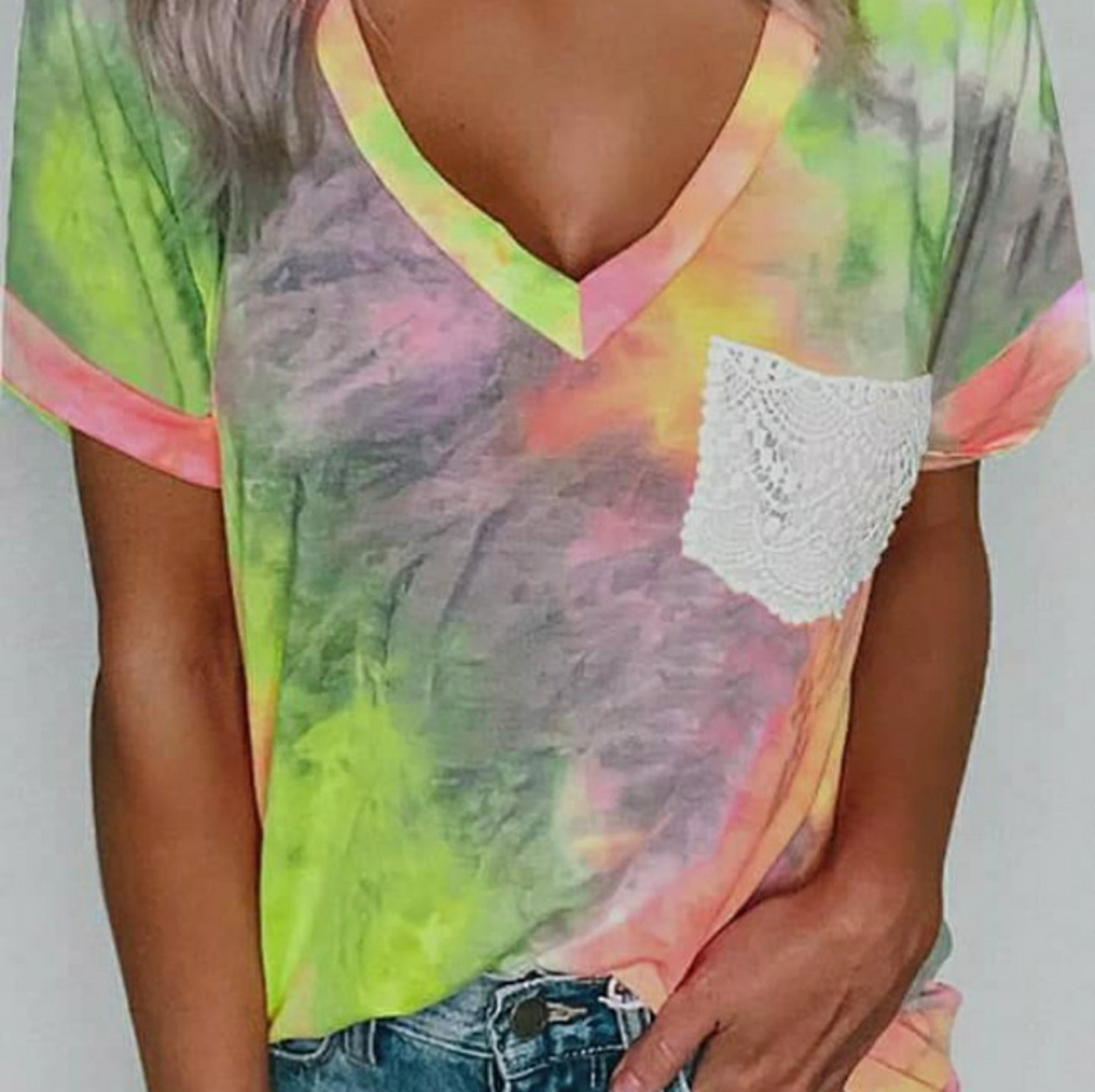 Tie Dye & Lace T-Shirt